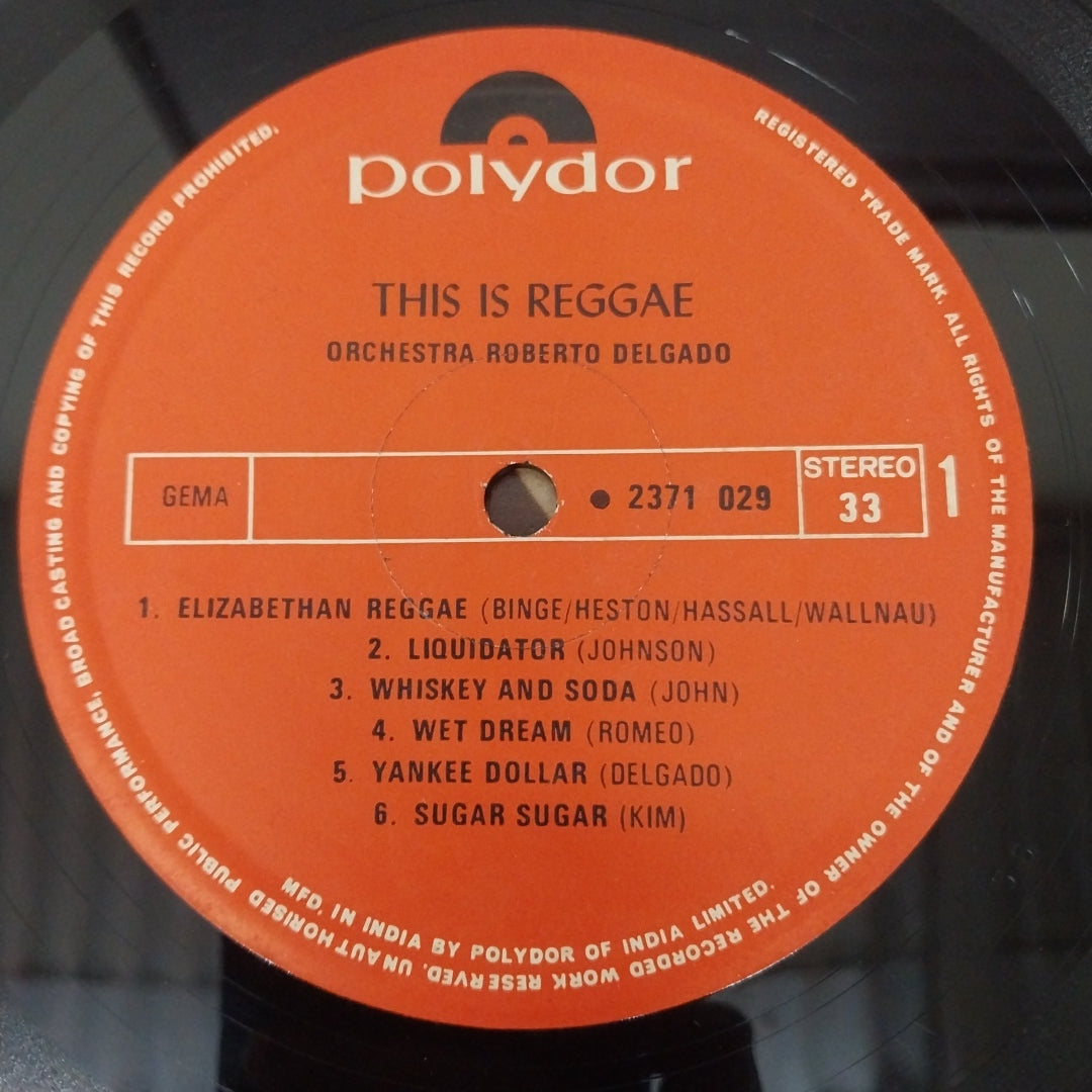 Roberto Delgado & His Orchestra - This Is Reggae (Vinyl)