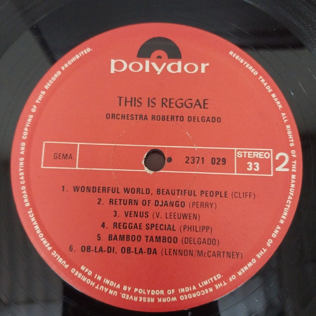 Roberto Delgado & His Orchestra - This Is Reggae (Vinyl)