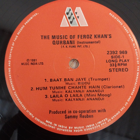 Kalyanji-Anandji / Biddu, Sammy Reuben - The Music Of Feroz Khan's "Qurbani" (Instrumental) (Vinyl)