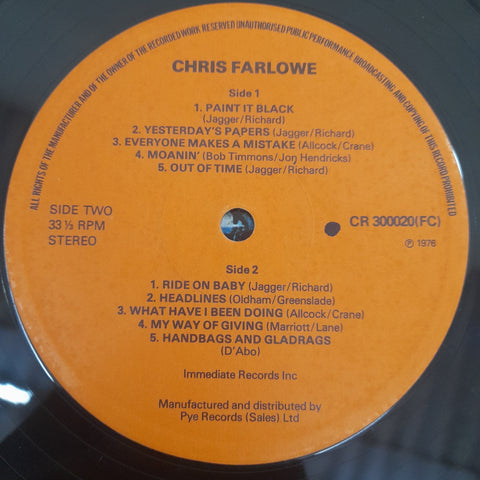 Chris Farlowe - Out Of Time Paint It Black (Vinyl)