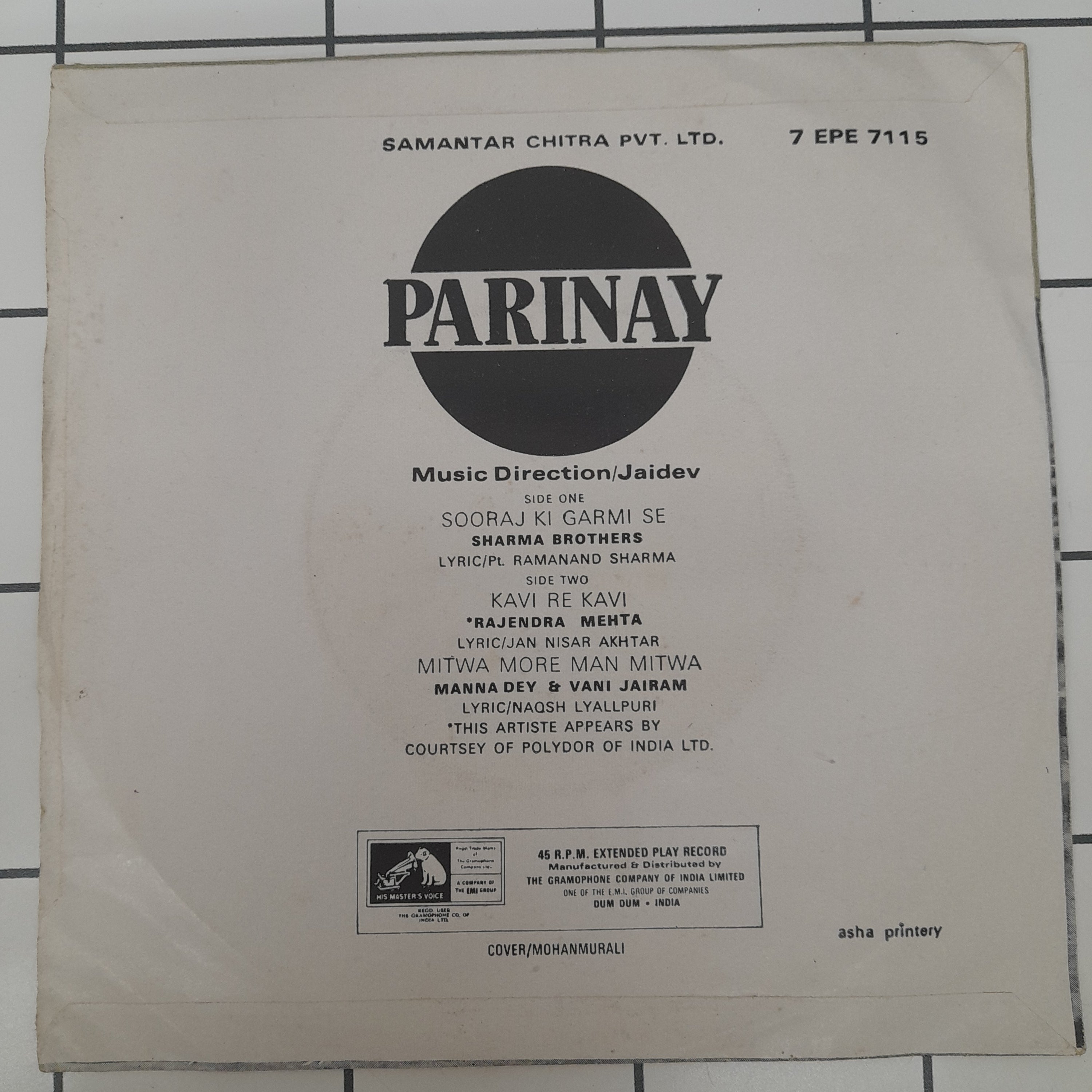Jaidev - Parinay (45-RPM)