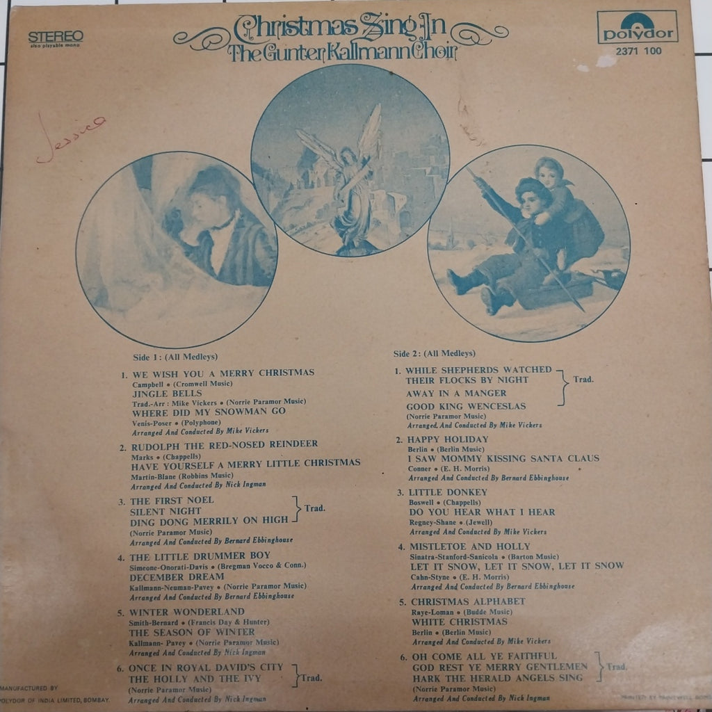 GÃ¼nter Kallmann Chor - Christmas Sing-In With The Gunter Kallmann Choir (Vinyl)