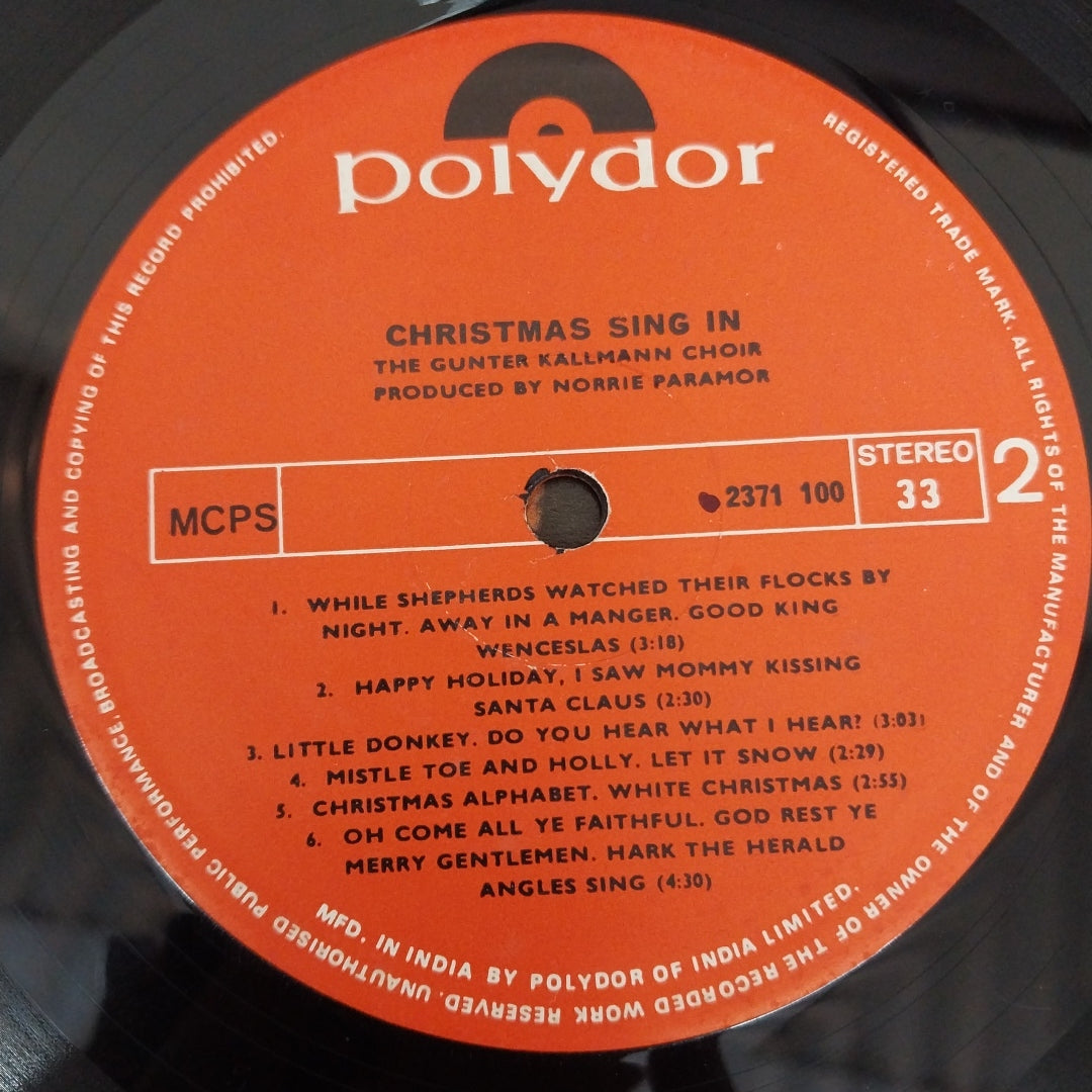 GÃ¼nter Kallmann Chor - Christmas Sing-In With The Gunter Kallmann Choir (Vinyl)