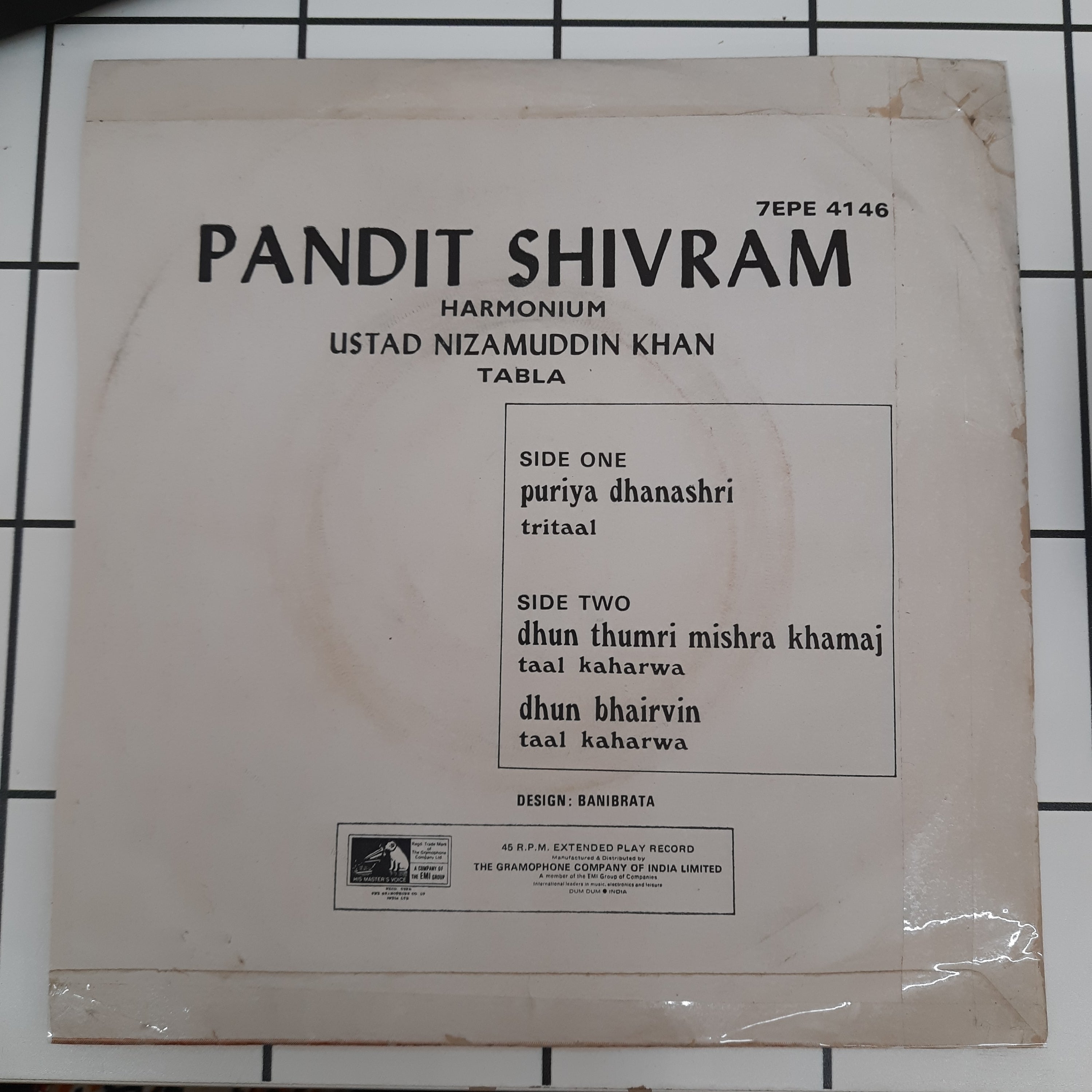 Pandit Shivram - Harmonium (45-RPM)
