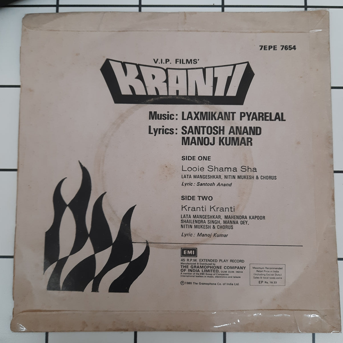 Laxmikant Pyarelal - Kranti (45-RPM)