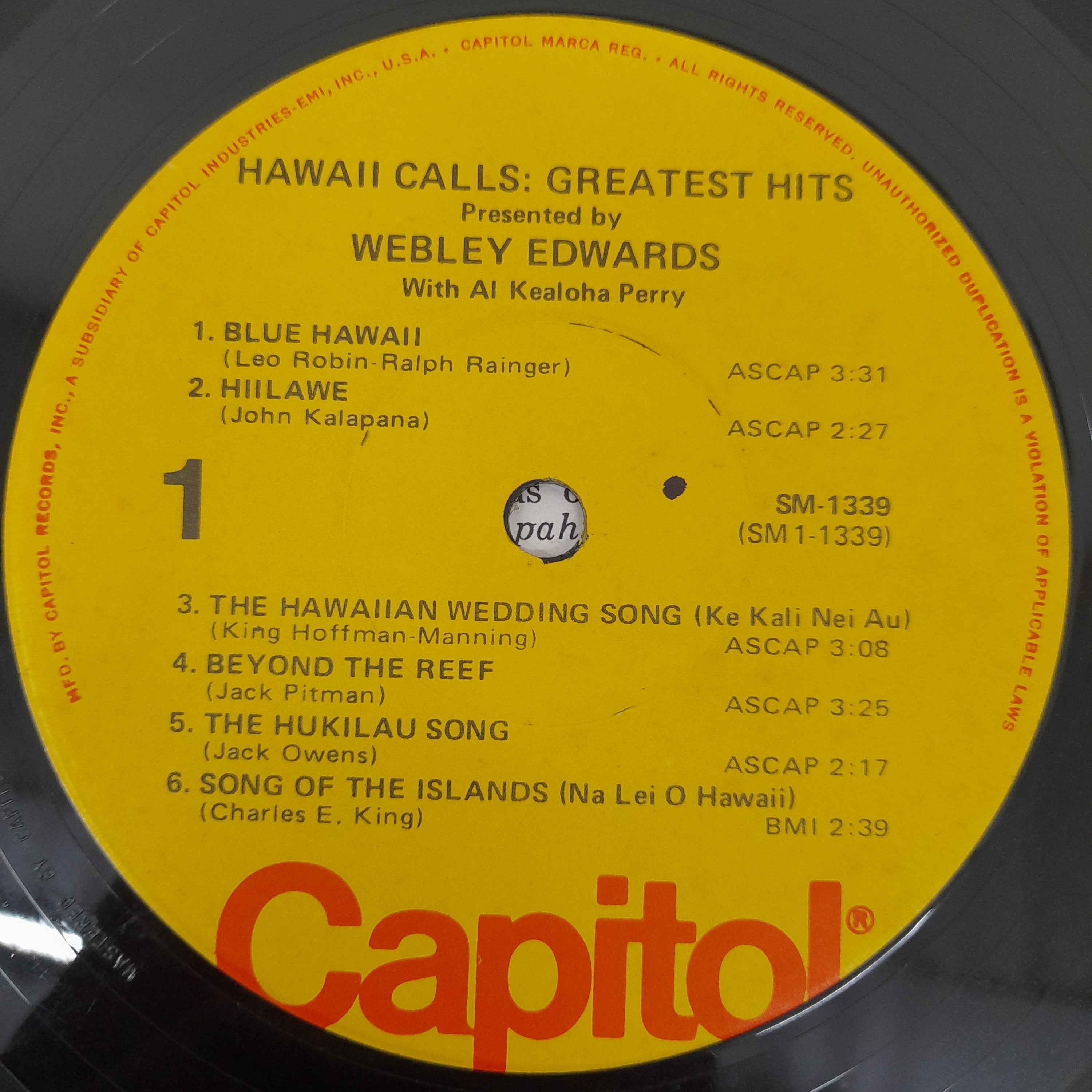 Webley Edwards With Al Kealoha Perry - Hawaii Calls: Greatest Hits (Vinyl)