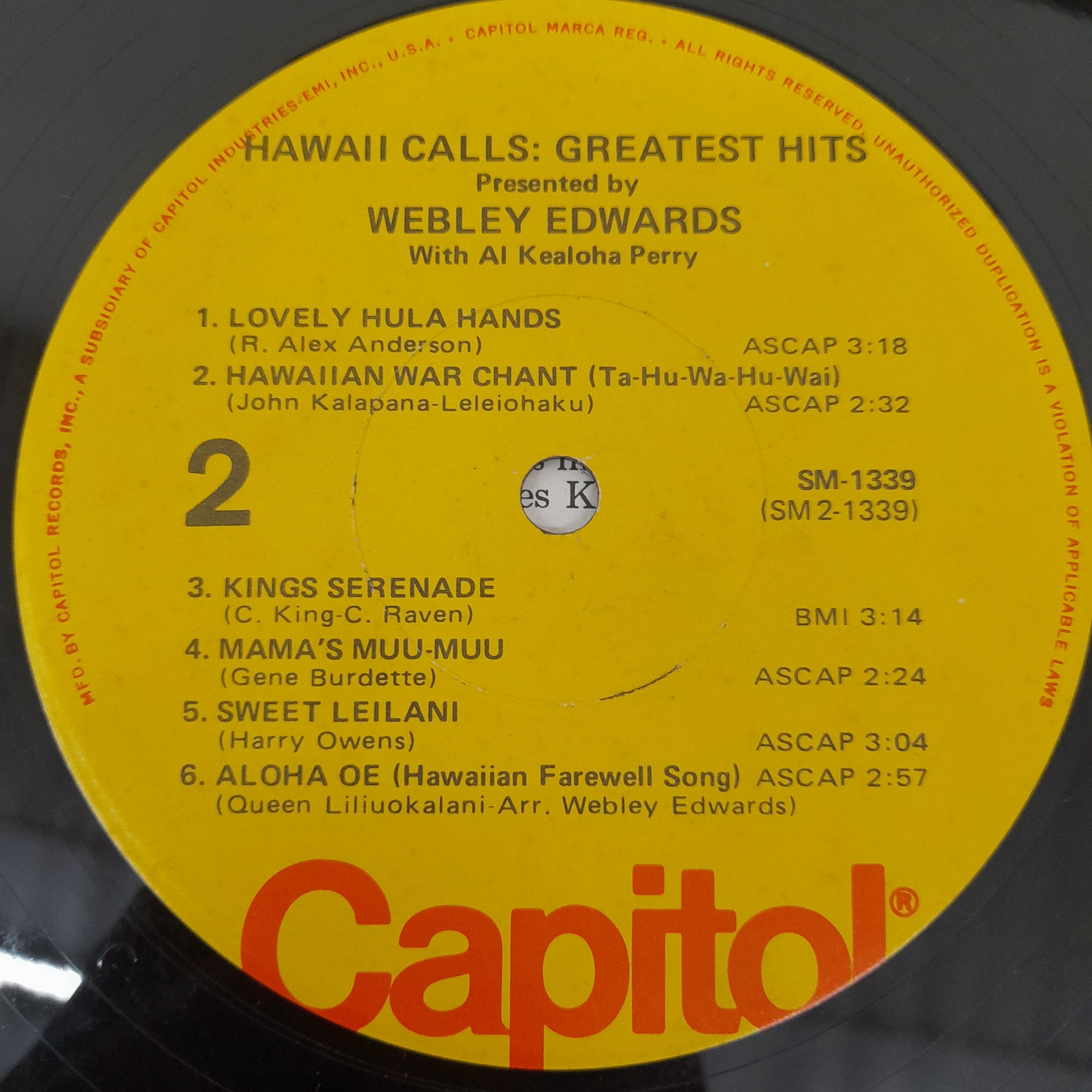 Webley Edwards With Al Kealoha Perry - Hawaii Calls: Greatest Hits (Vinyl)