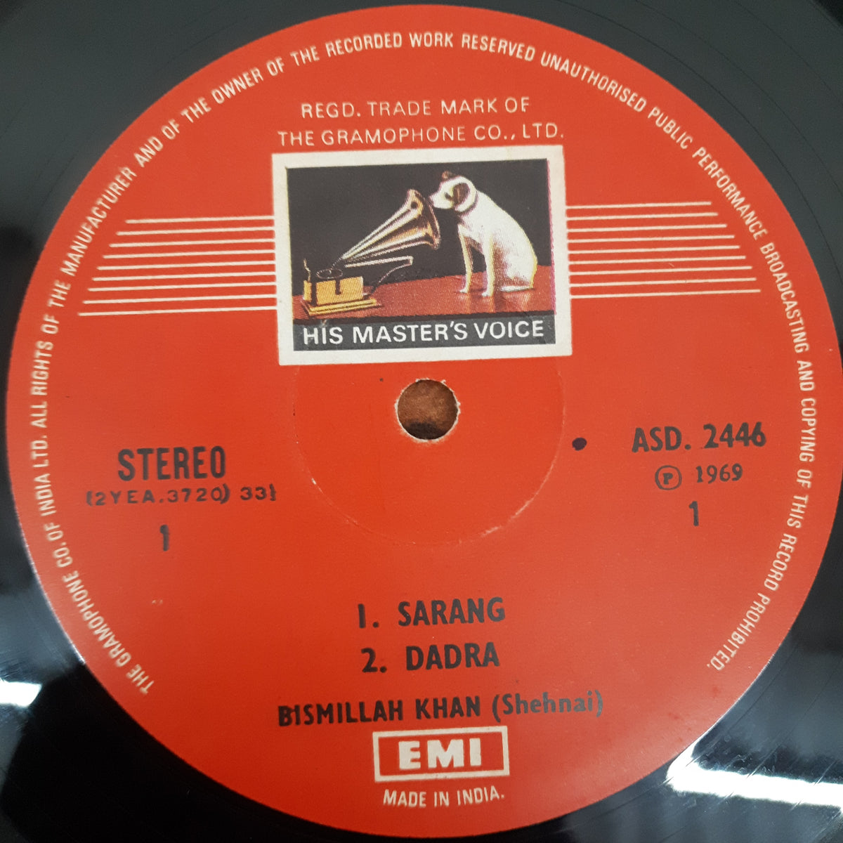 Bismillah Khan - Sarang / Dadra / Chandra Kauns / Kajaree (Vinyl)