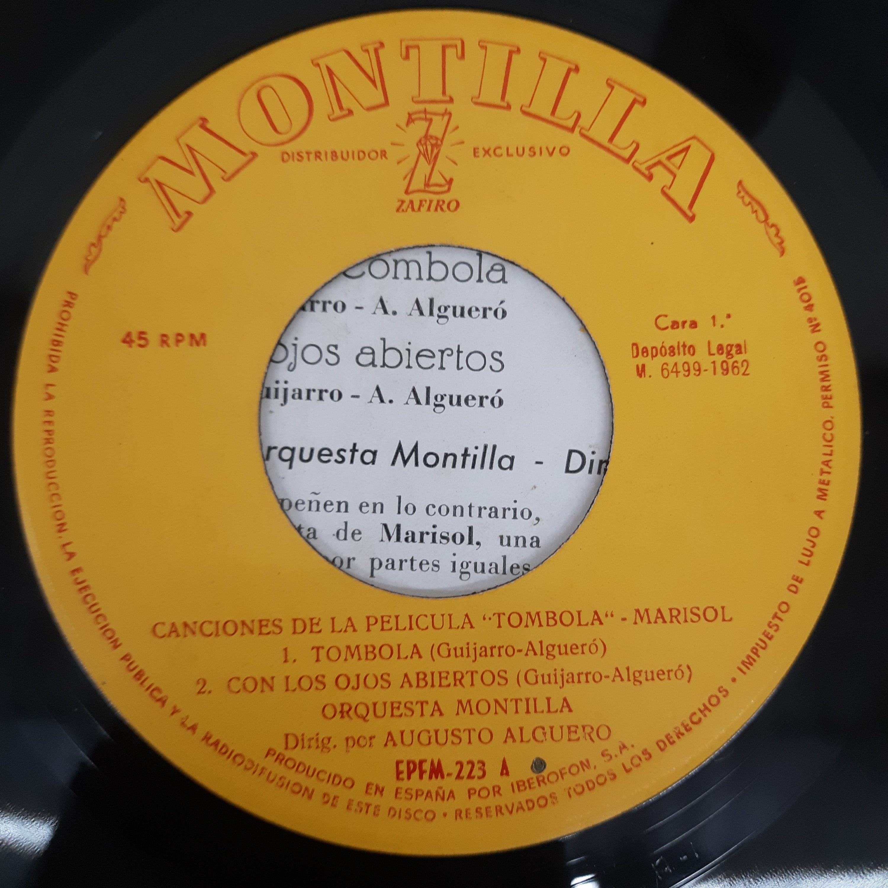 Marisol - Canciones De La Película "Tómbola" (45-RPM)