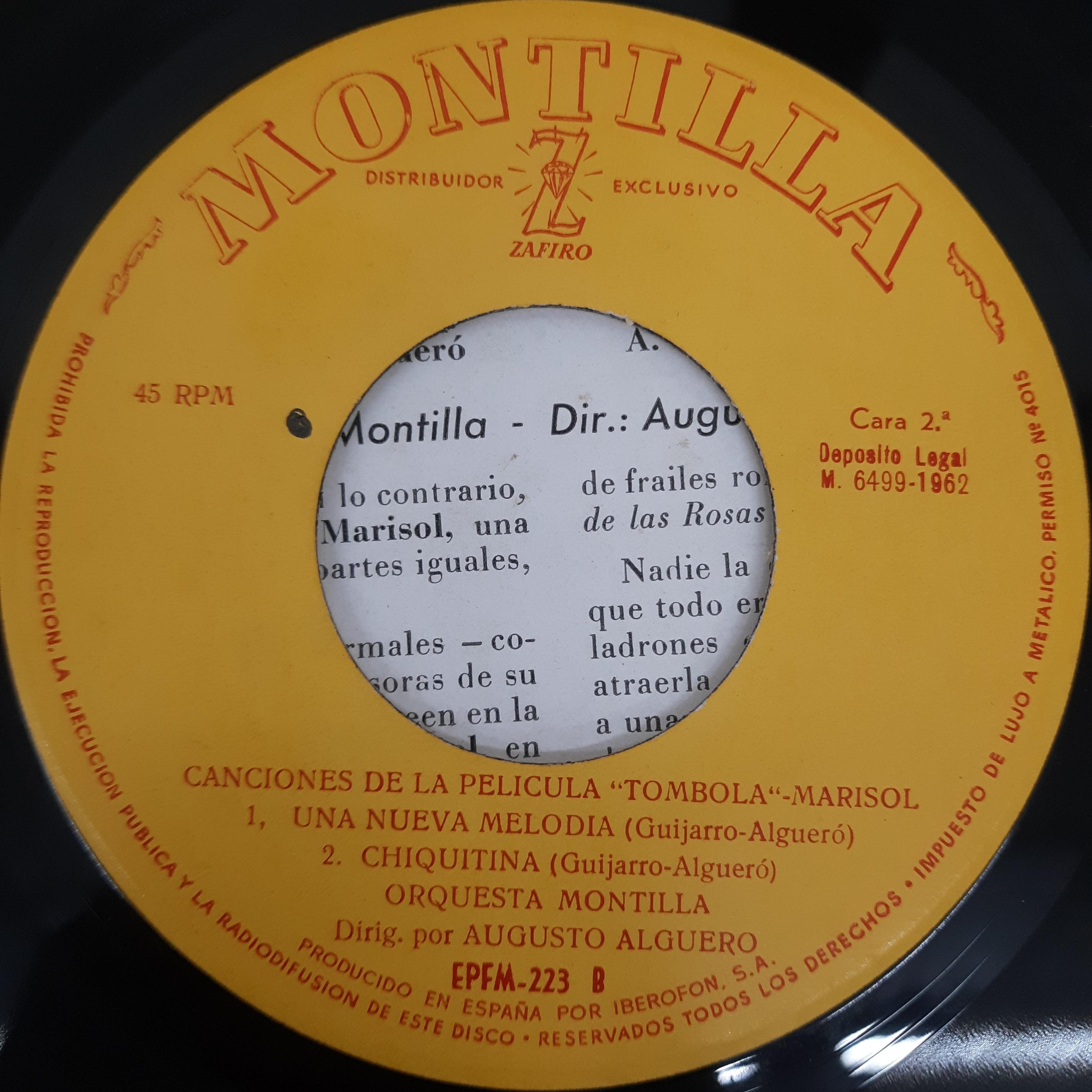 Marisol - Canciones De La Película "Tómbola" (45-RPM)