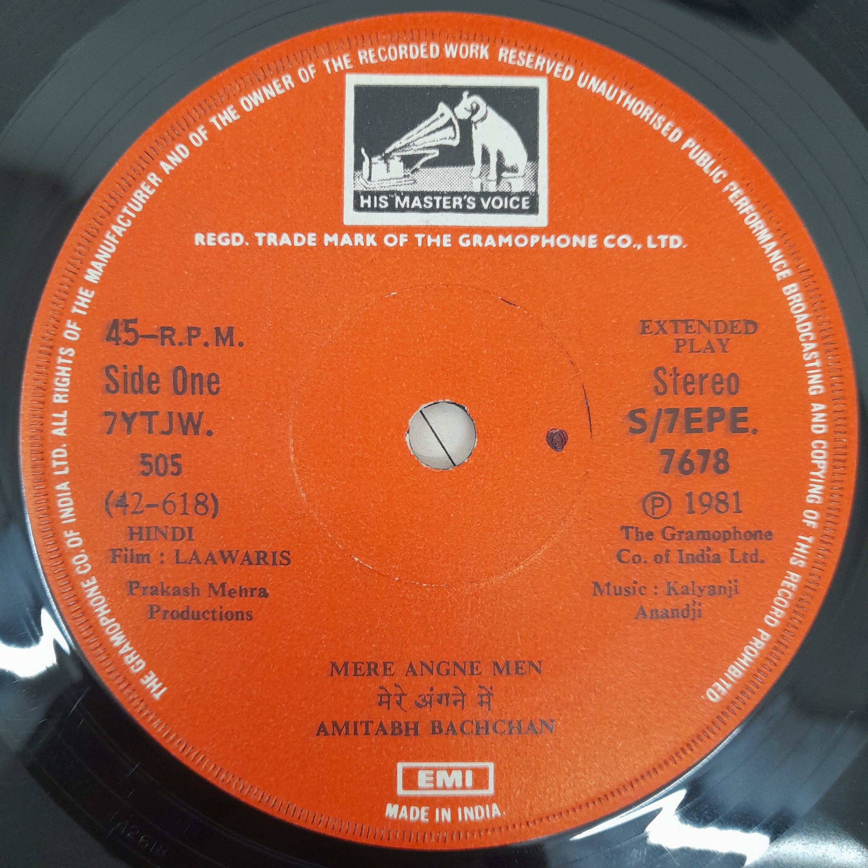 Kalyanji Aananji - Lawaris (45-RPM)