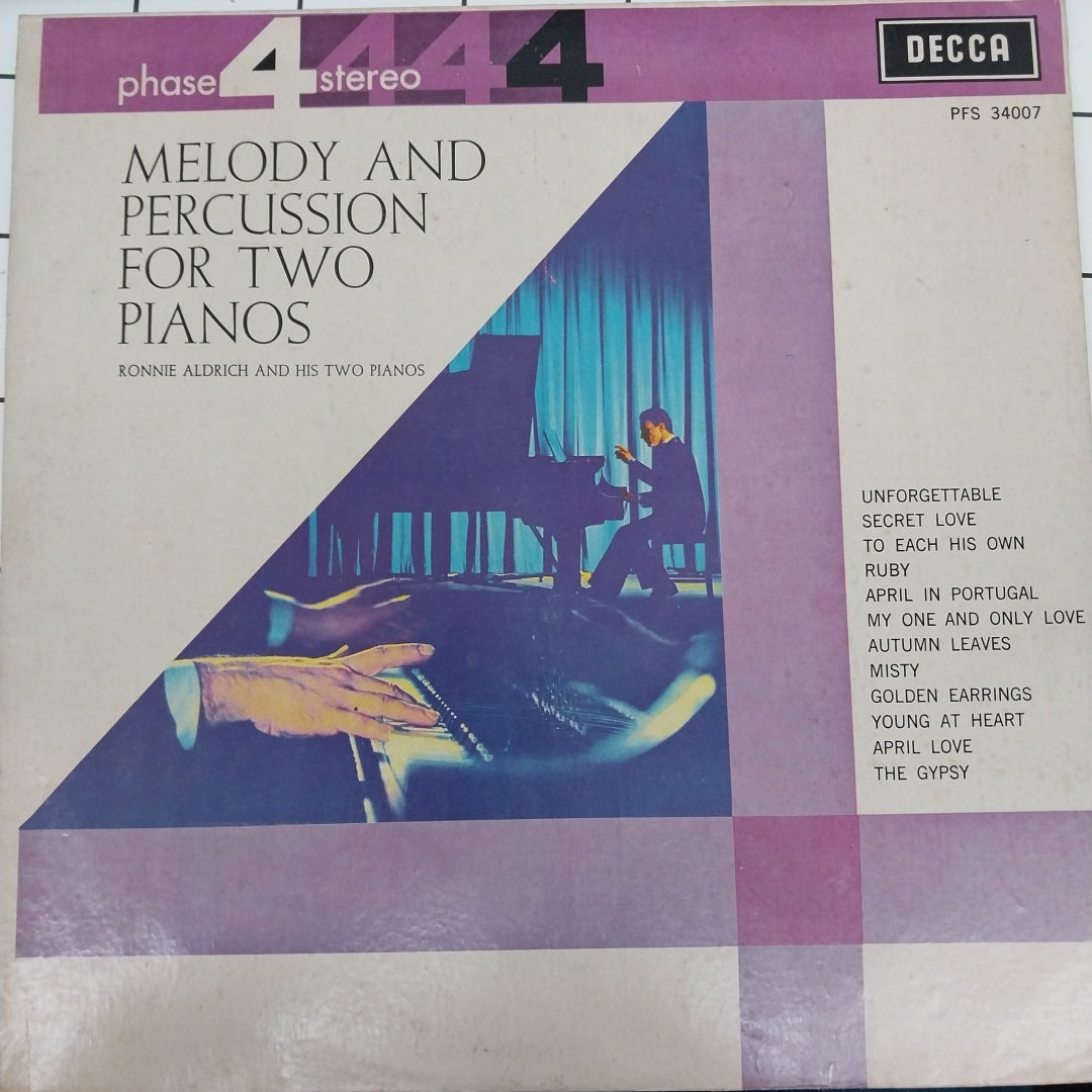 Ronnie Aldrich And His Two Pianos - Melody And Percussion For Two Pianos (Vinyl)