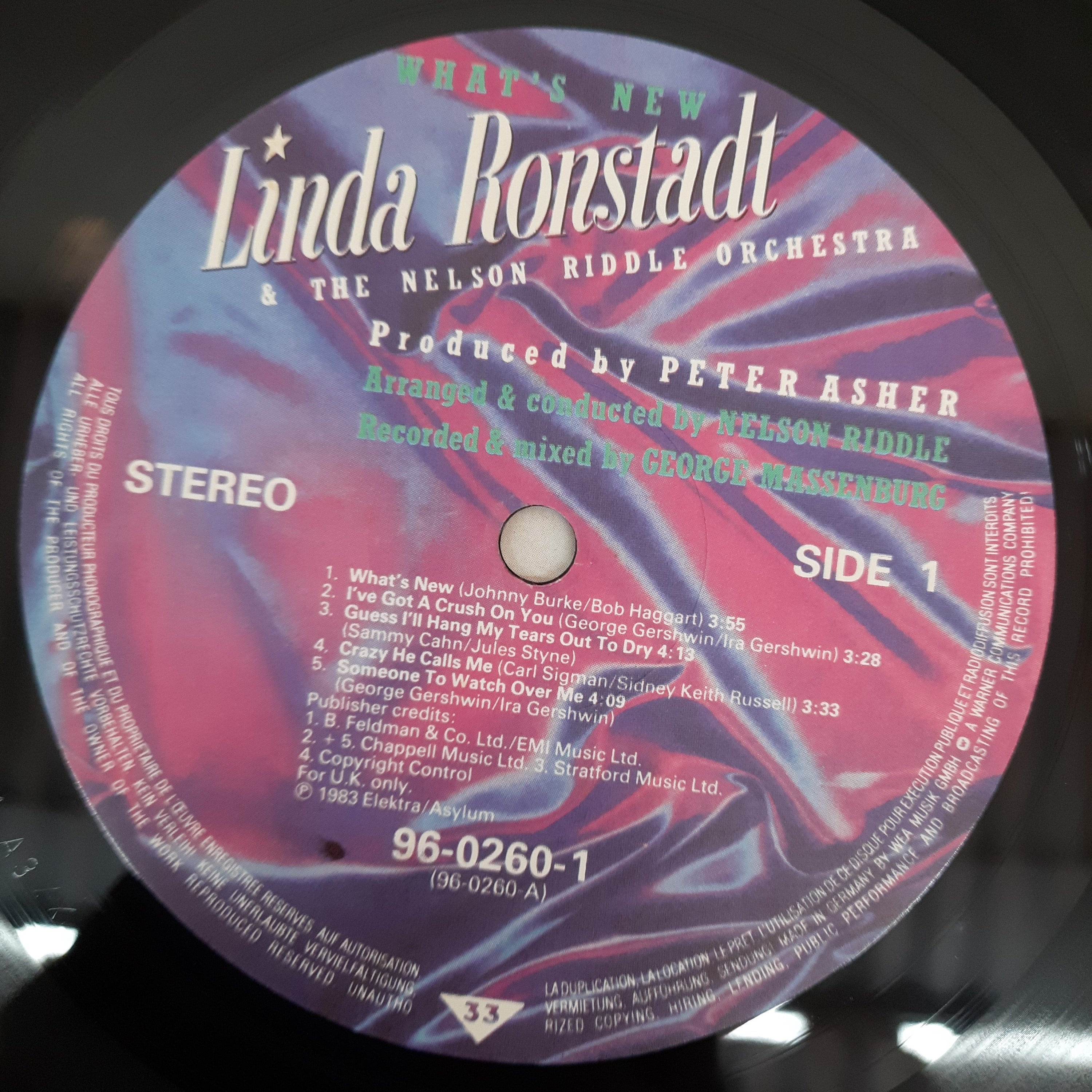 Linda Ronstadt & Nelson Riddle And His Orchestra - What's New (Vinyl)