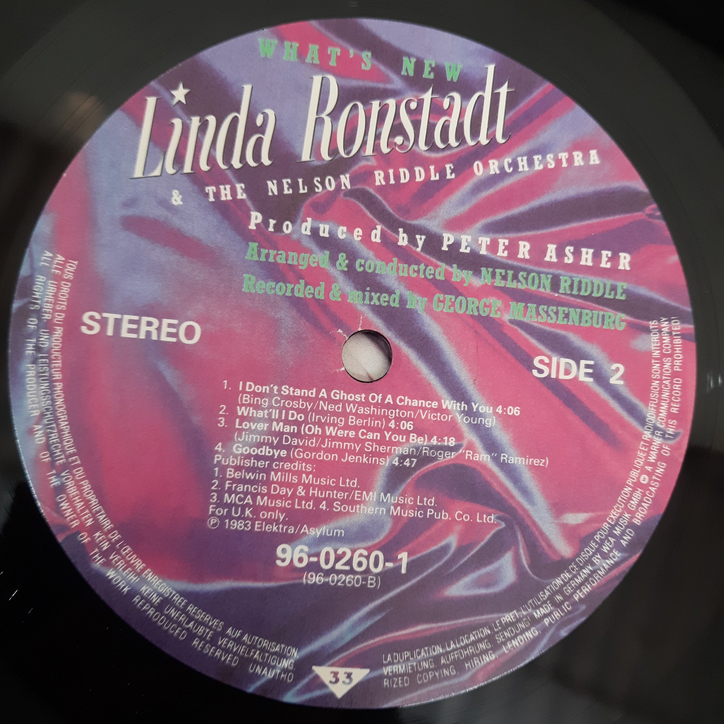 Linda Ronstadt & Nelson Riddle And His Orchestra - What's New (Vinyl)