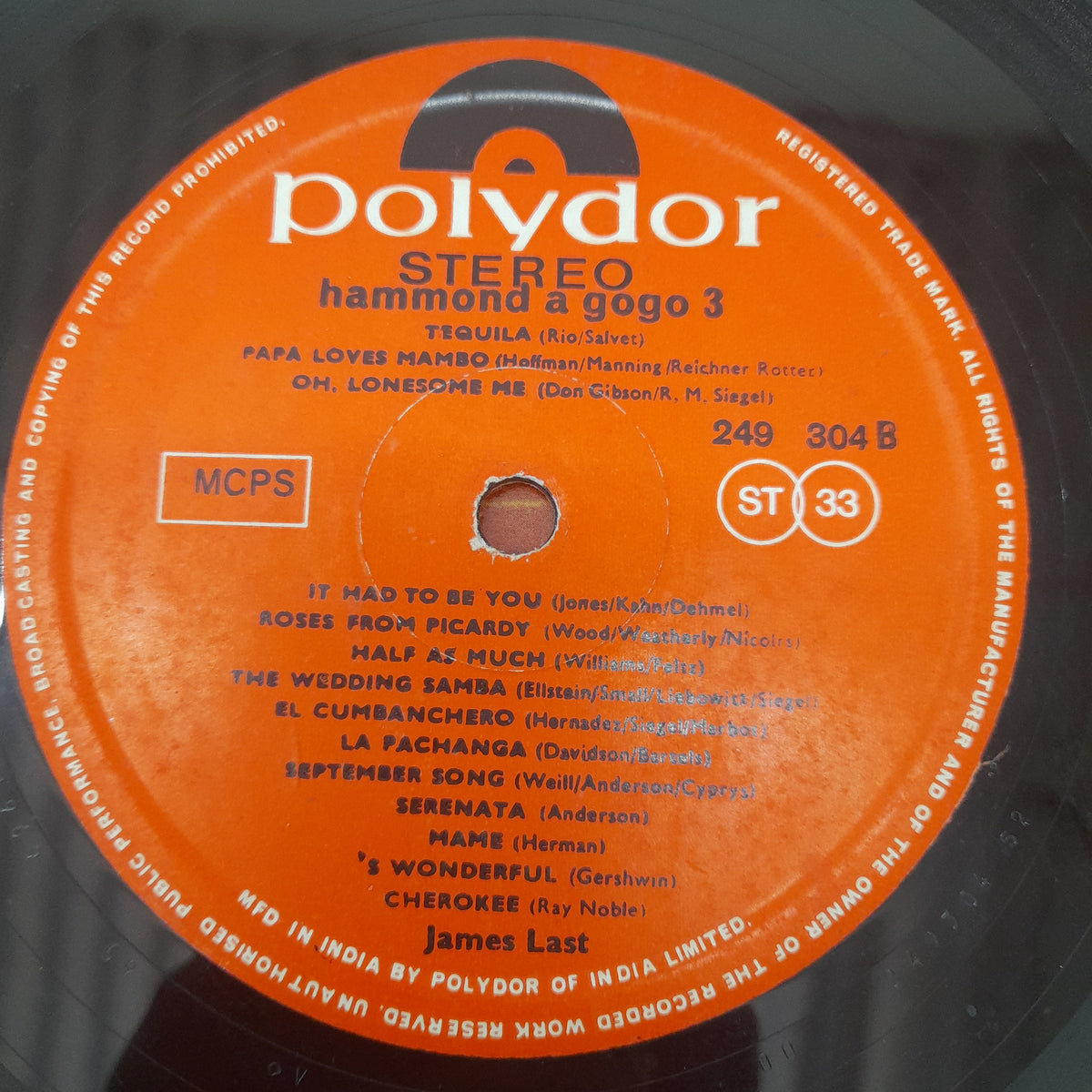 James Last & His Hammond Bar Combo - Hammond Ã€ Gogo 3 (Vinyl)
