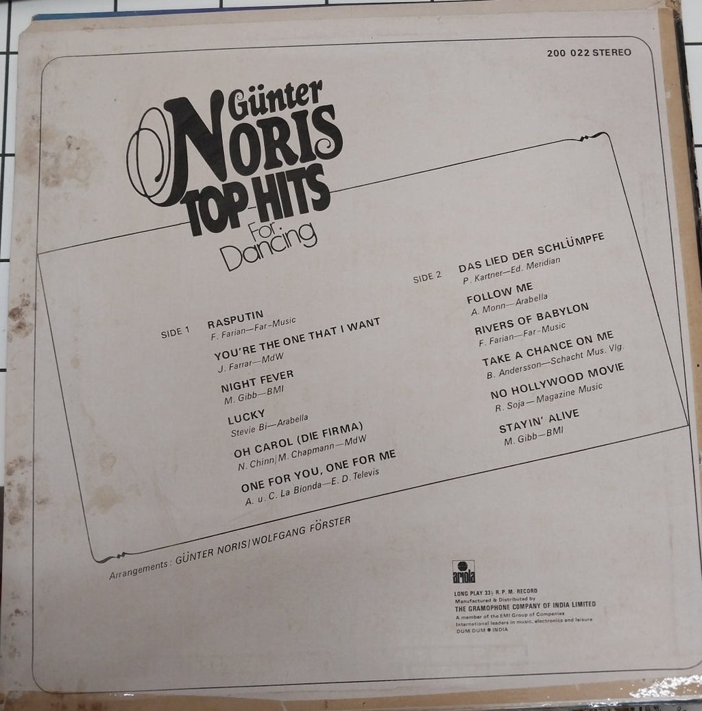 GÃ¼nter Noris - Top-Hits For Dancing (Vinyl)