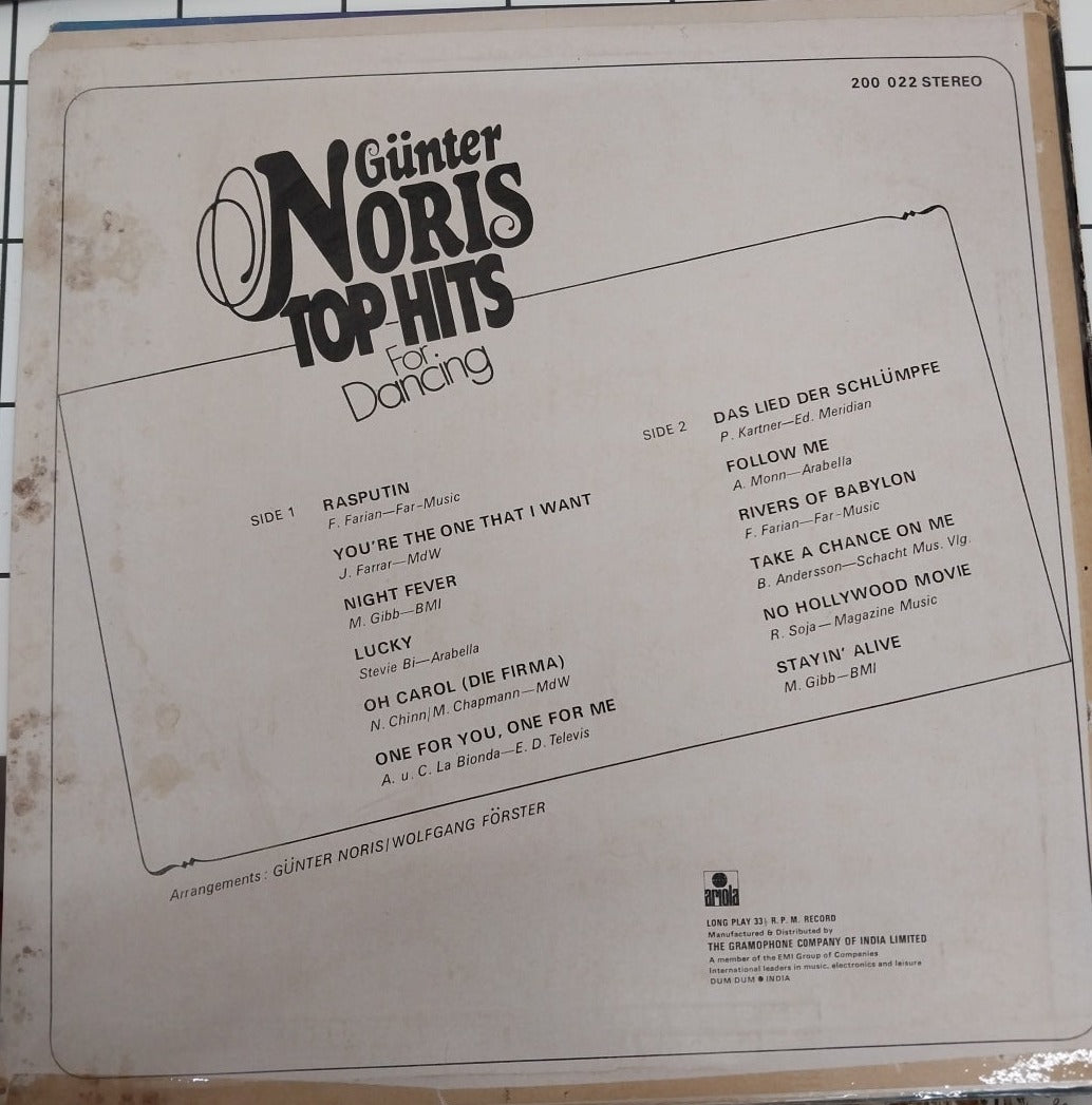 GÃ¼nter Noris - Top-Hits For Dancing (Vinyl)
