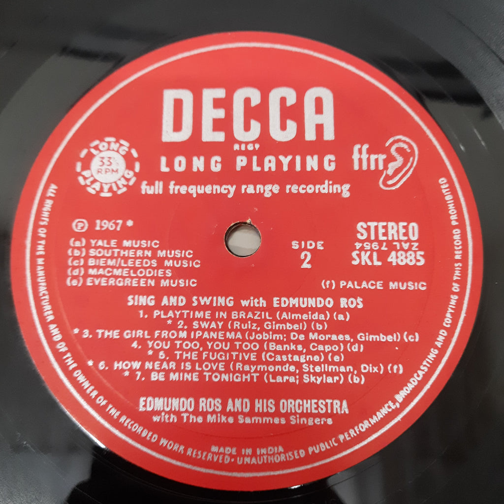 Edmundo Ros & His Orchestra And Mike Sammes Singers - Sing And Swing With Edmundo Ros (Vinyl)