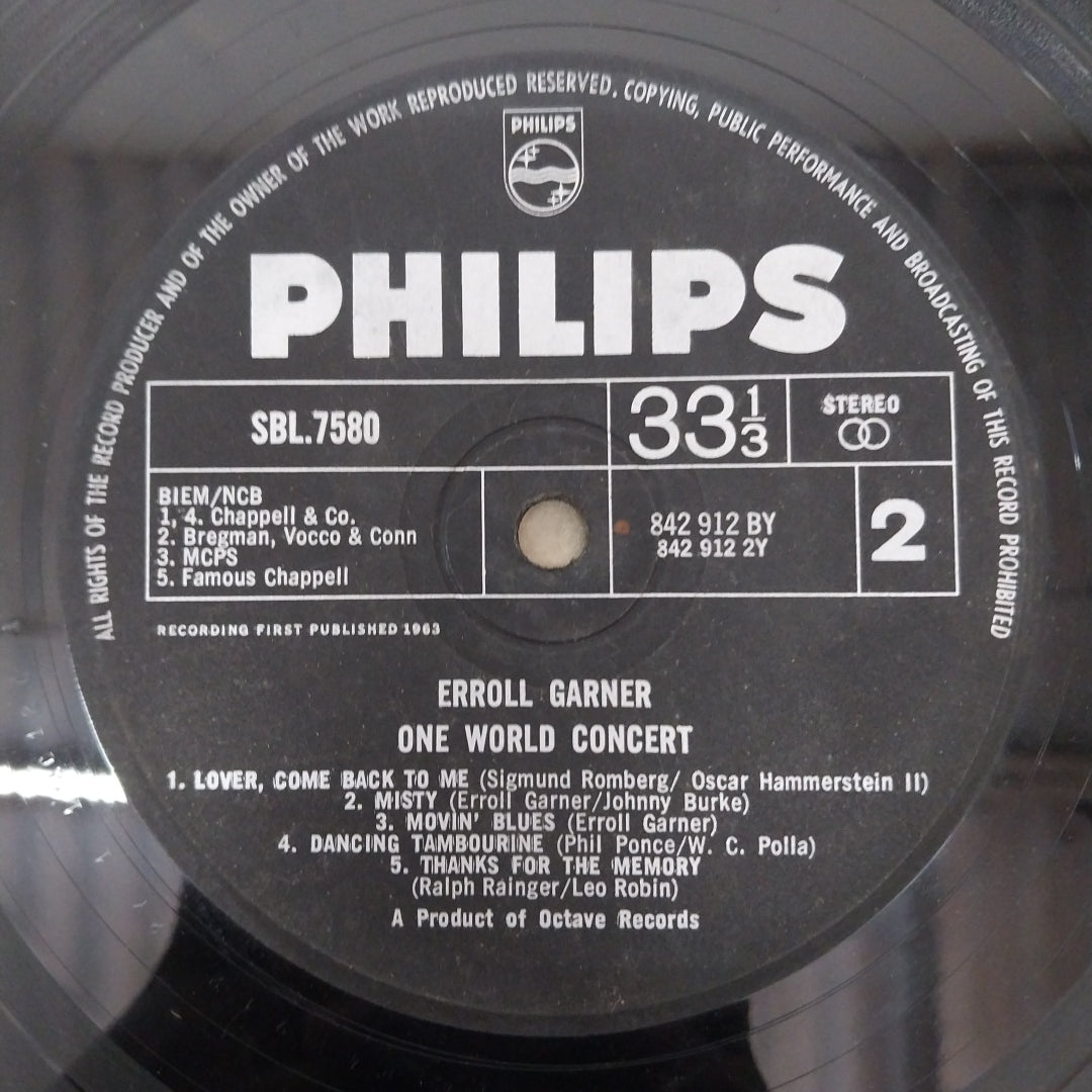 Erroll Garner - One World Concert (Vinyl)
