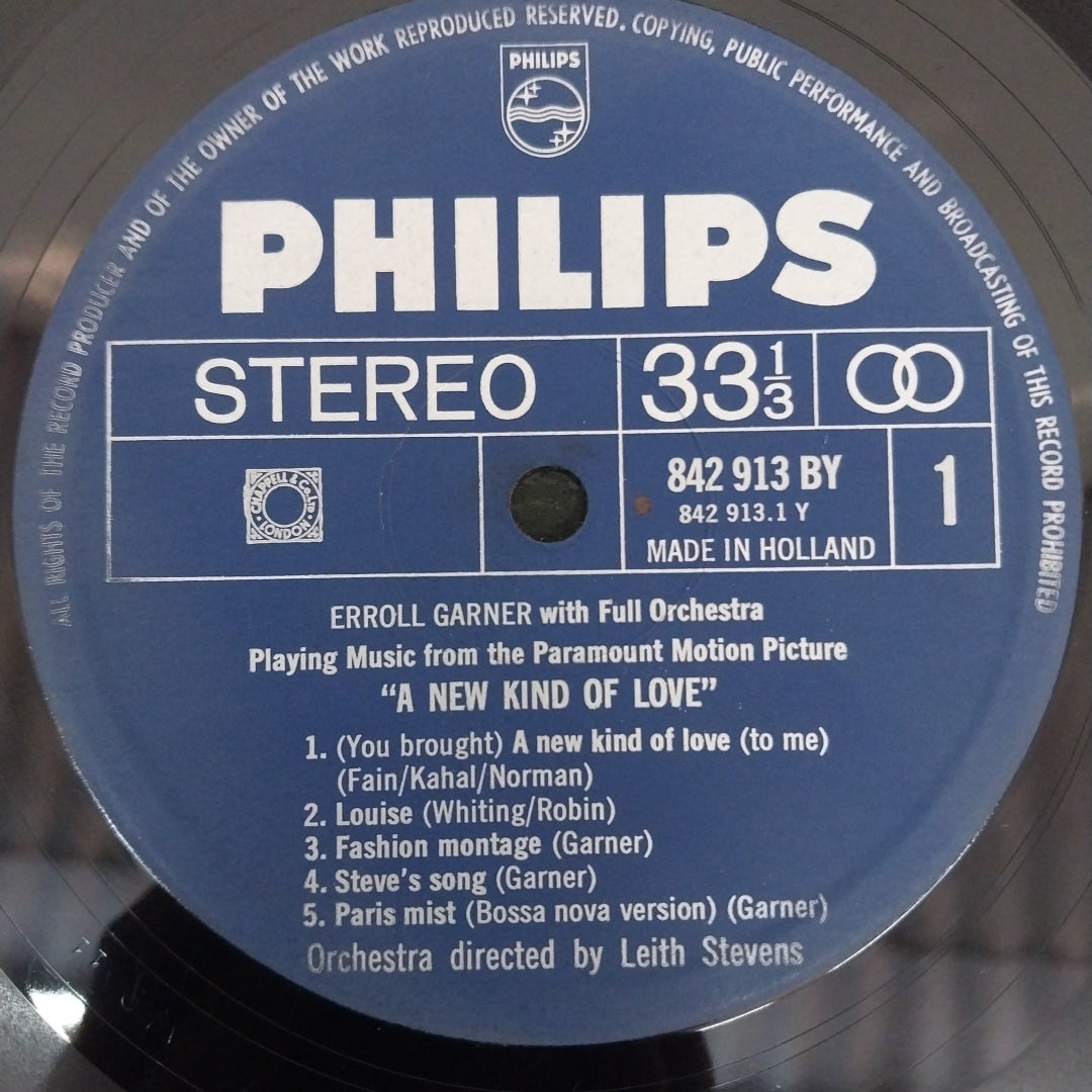Erroll Garner With Full Orchestra Conducted By Leith Stevens - Playing Music From The Paramount Motion Picture "A New Kind Of Love" (Vinyl)