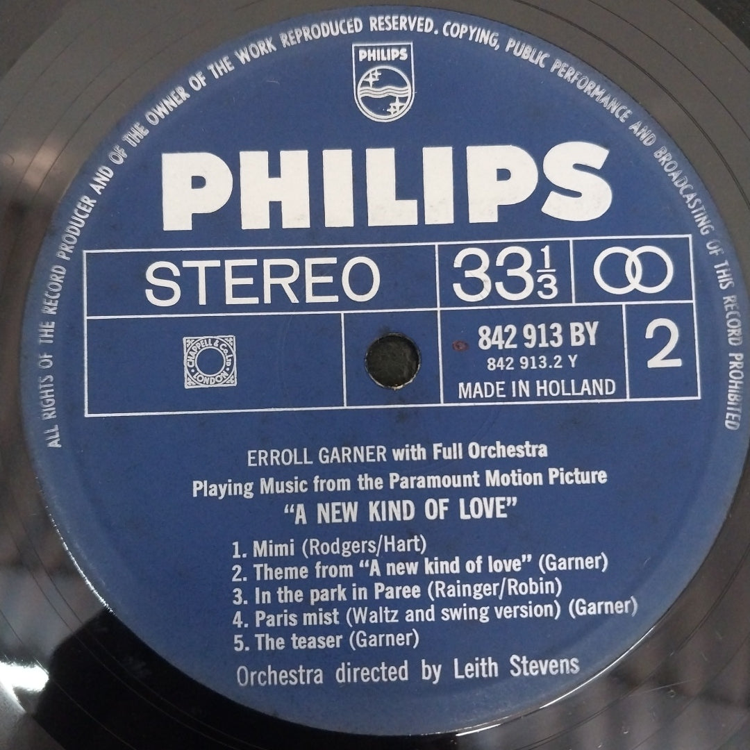 Erroll Garner With Full Orchestra Conducted By Leith Stevens - Playing Music From The Paramount Motion Picture "A New Kind Of Love" (Vinyl)