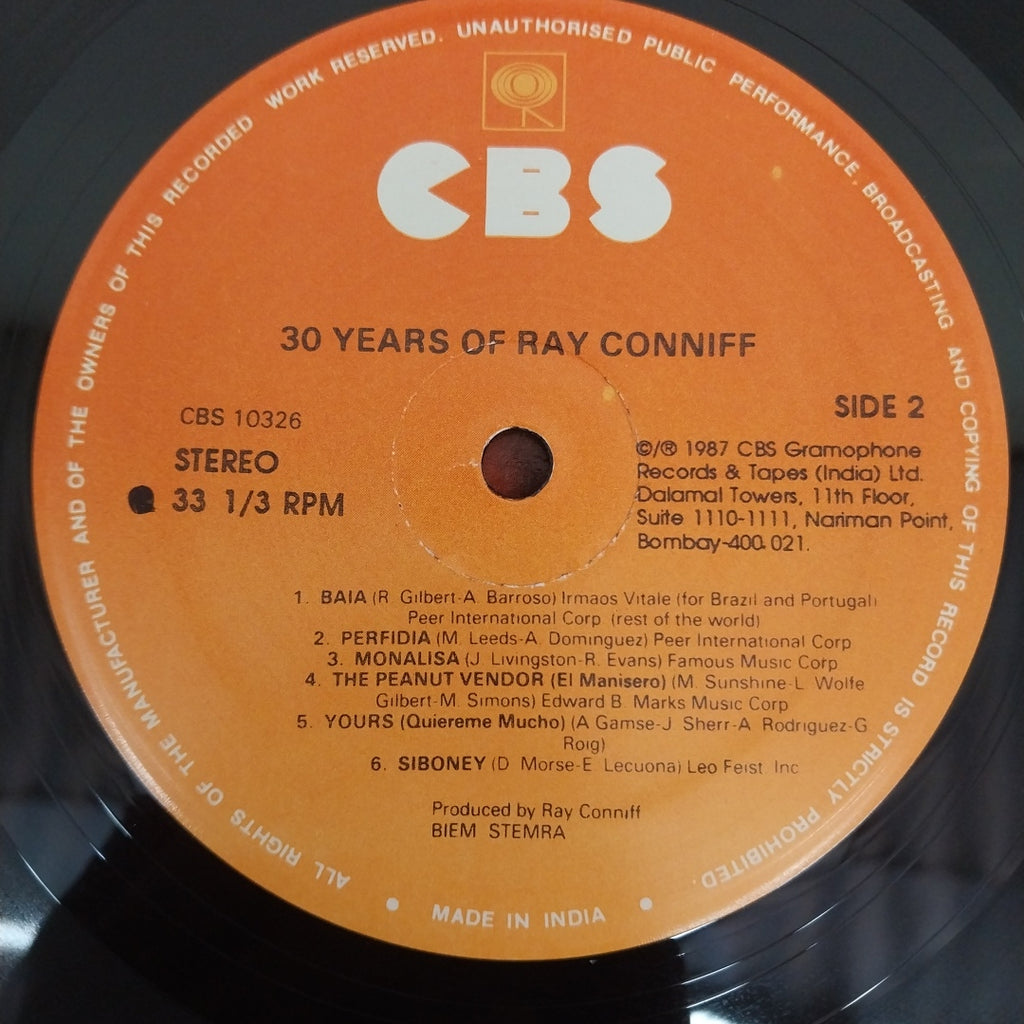 Ray Conniff - 30 Years Of Ray Conniff (Vinyl)
