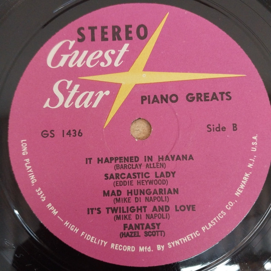 AndrÃ© Previn, Earl Hines, Hazel Scott, Matt Dennis, Barkley Allen, Eddie Heywood - Piano Greats (Vinyl)