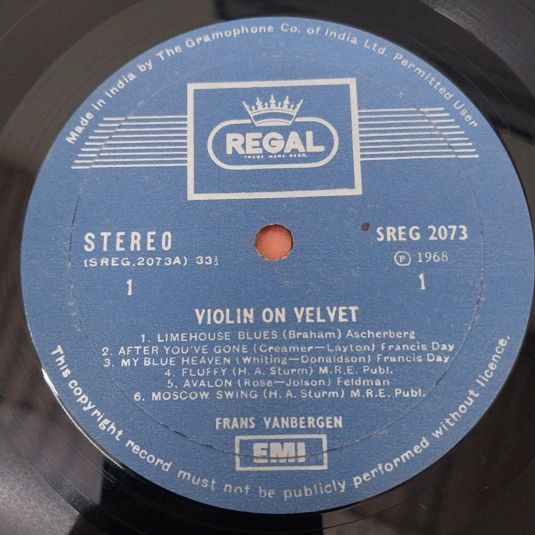 Frans Van Bergen - Violin On Velvet (Vinyl)