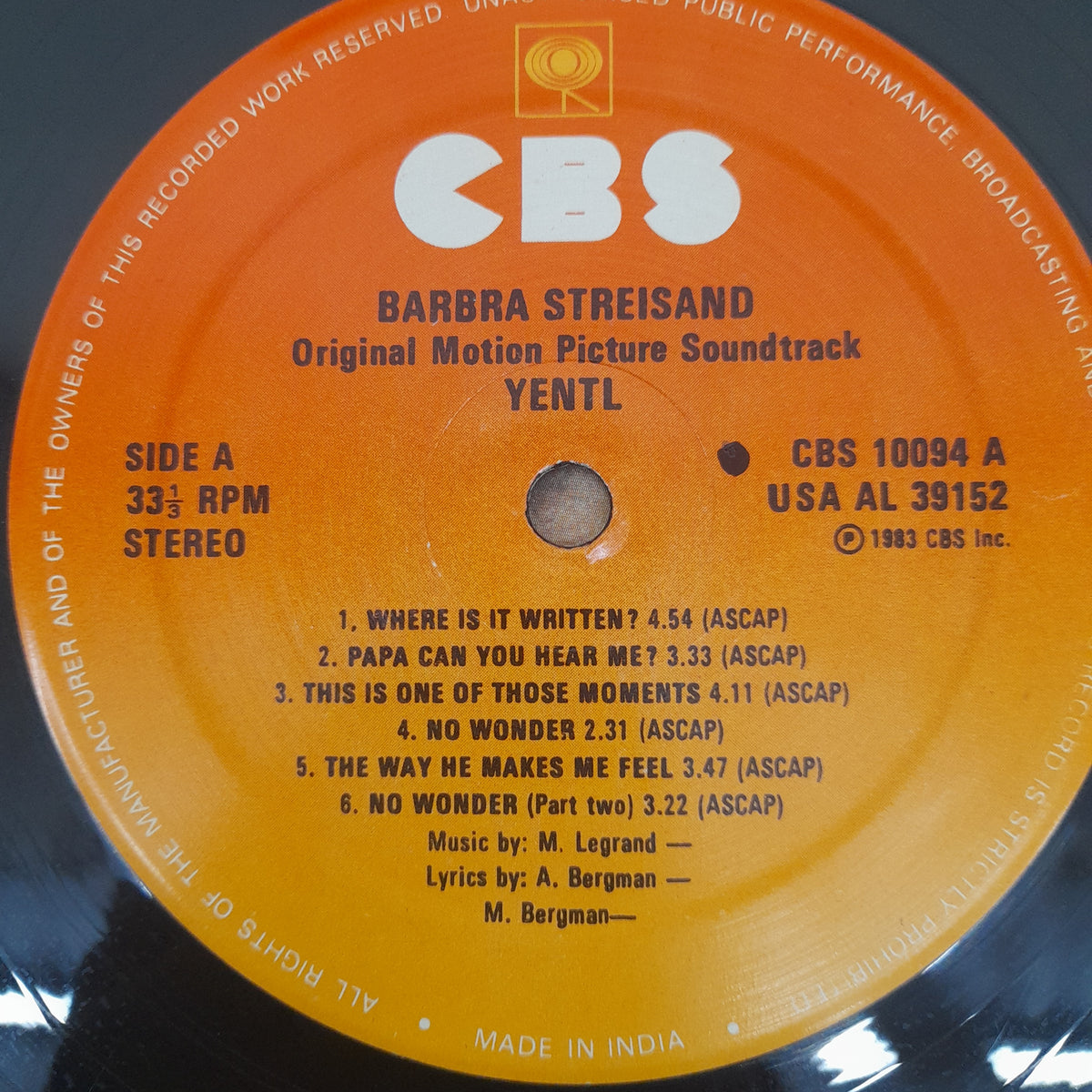 Barbra Streisand - Yentl  (Vinyl)