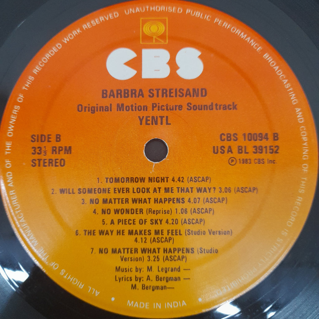 Barbra Streisand - Yentl  (Vinyl)