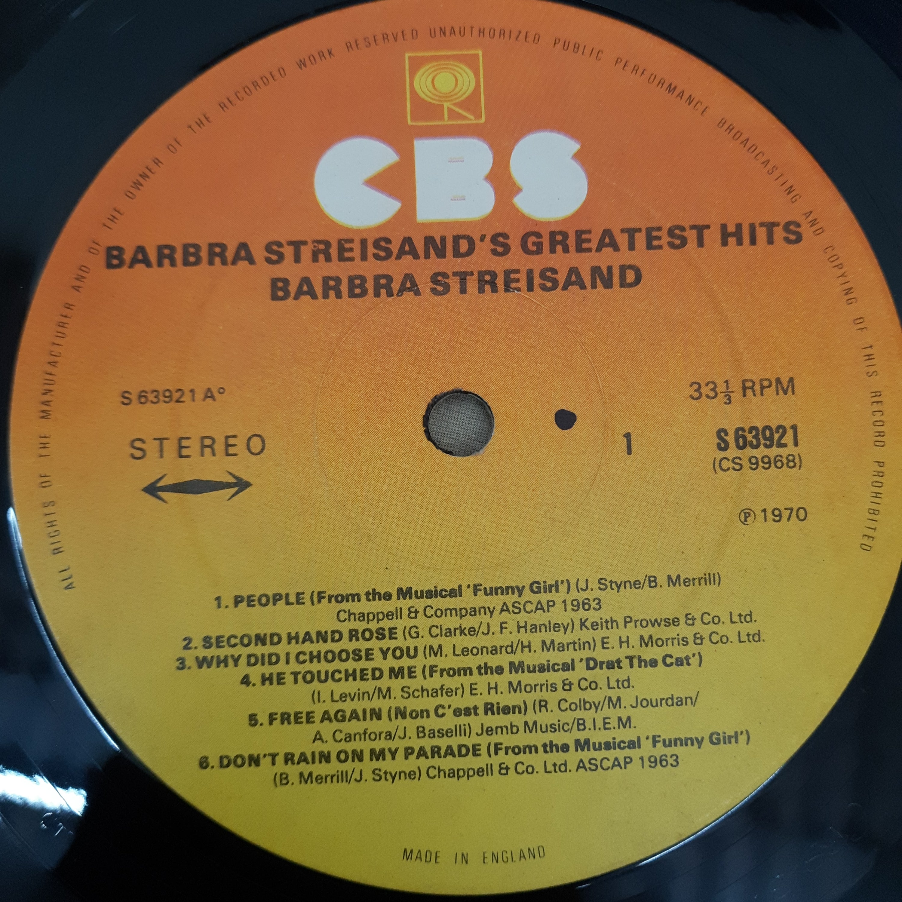 Barbra Streisand - Barbra Streisand's Greatest Hits (Vinyl)