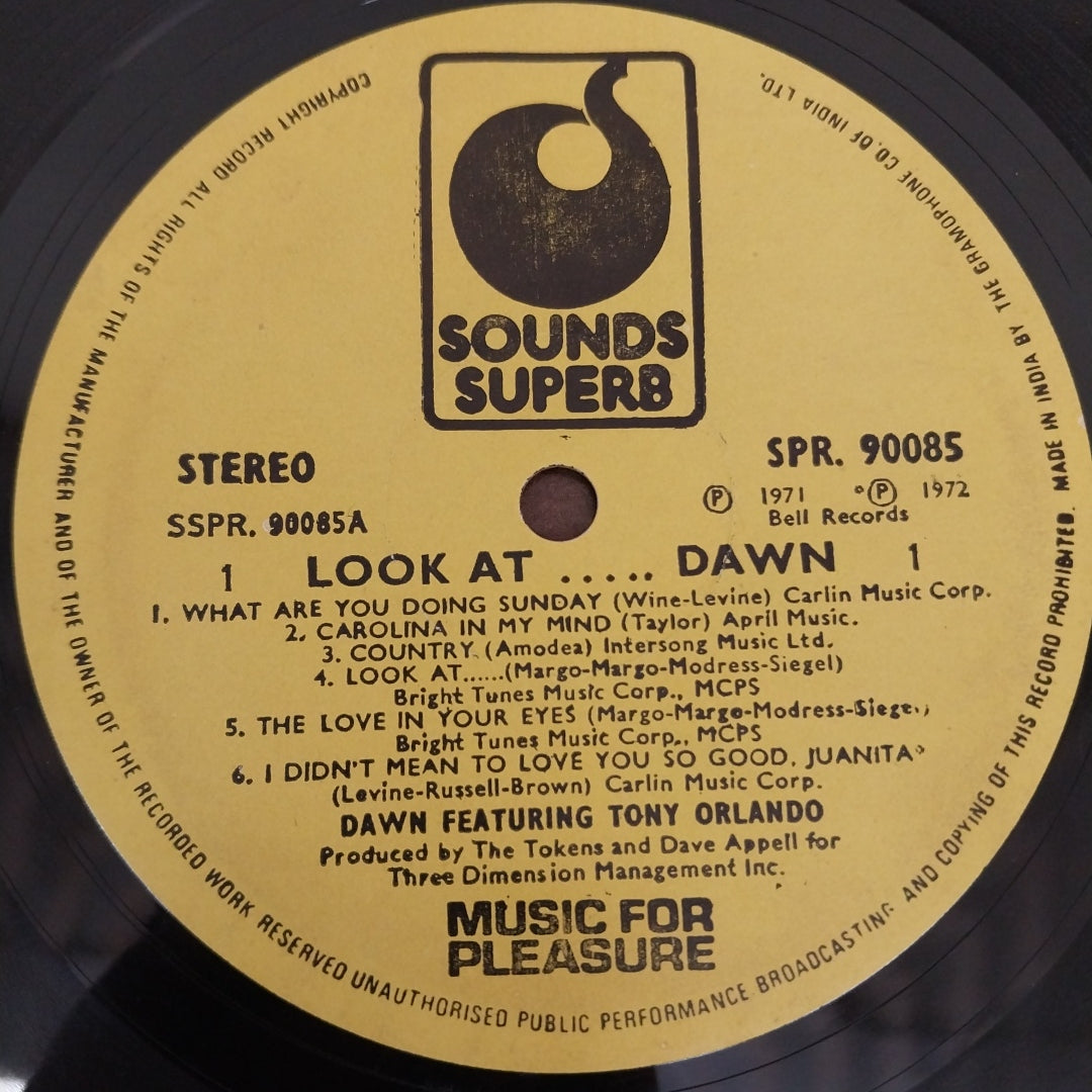 Dawn (5) Featuring Tony Orlando - Look At ..... Dawn (Vinyl)