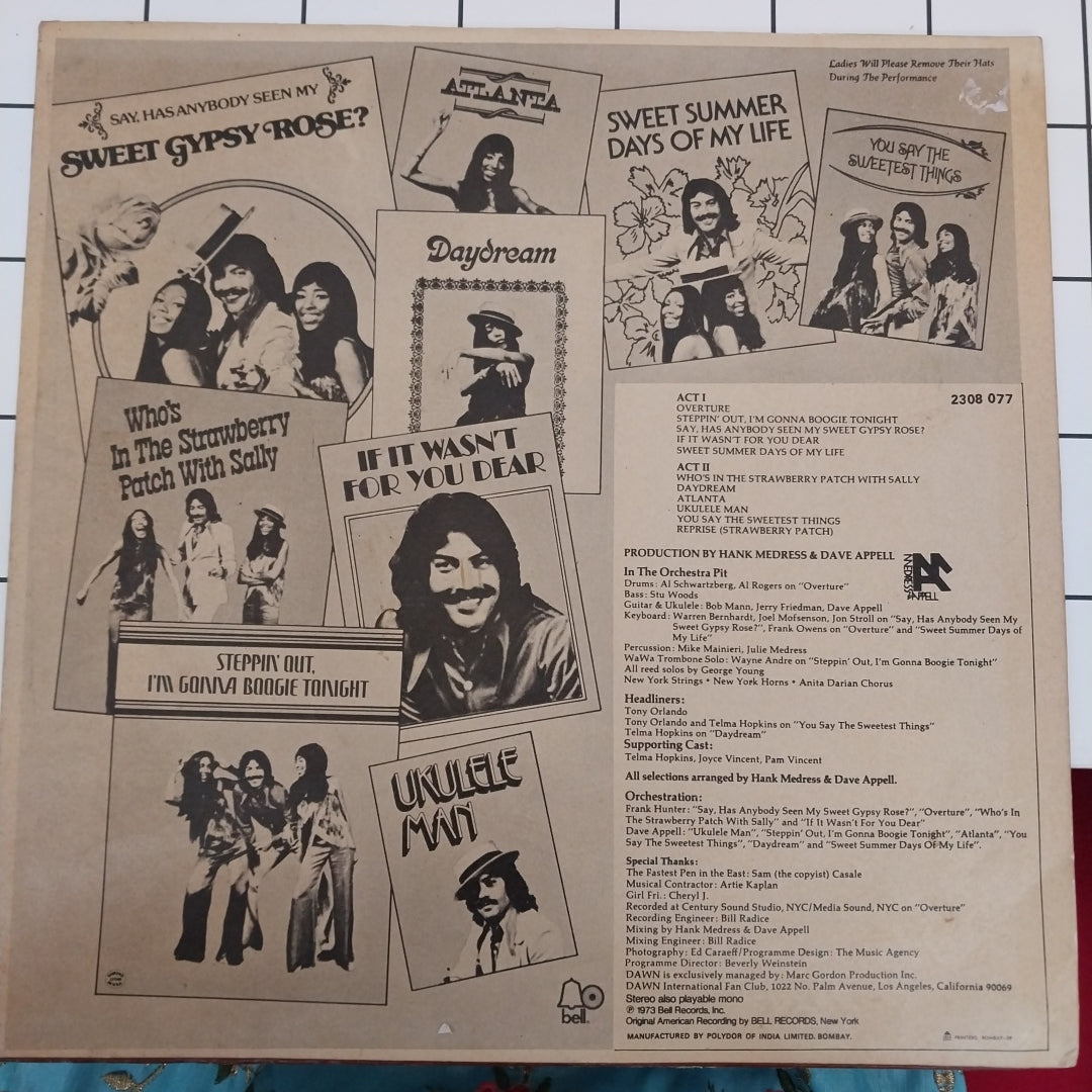 Dawn (5) Featuring Tony Orlando - Dawn's New Ragtime Follies (Vinyl)