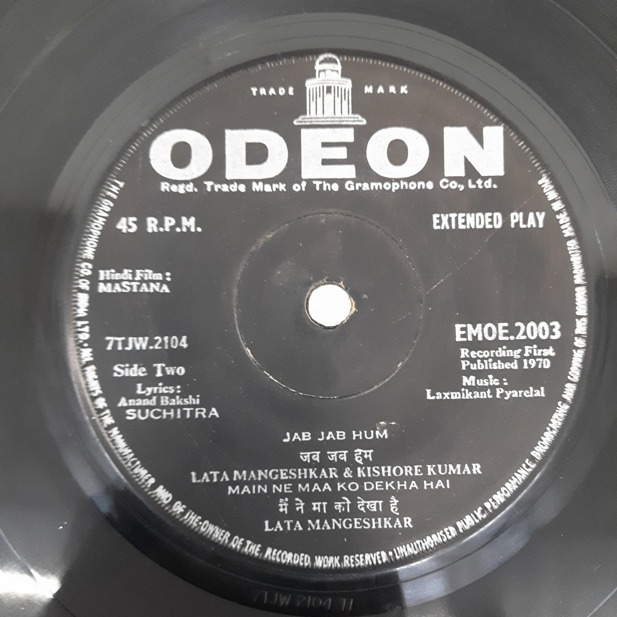 Laxmikant Pyarelal - Mastana (45-RPM)