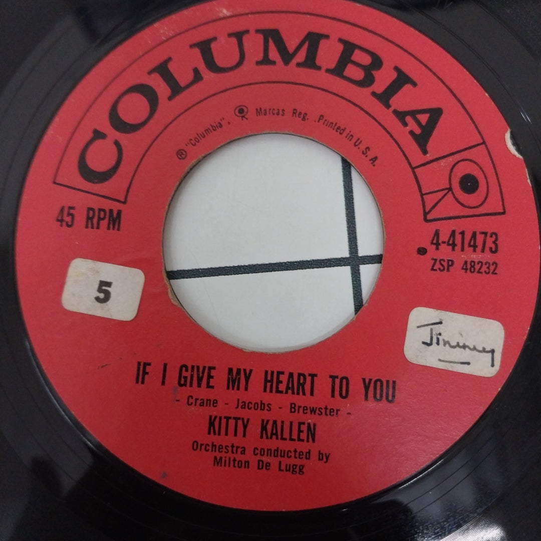 Kitty Kallen - The Door That Won't Open / If I Give My Heart To You (45-RPM)