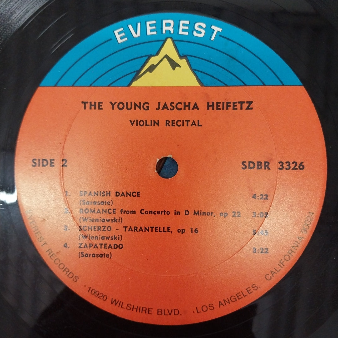 Jascha Heifetz - The Young Jascha Heifetz Violin Recital (Vinyl)