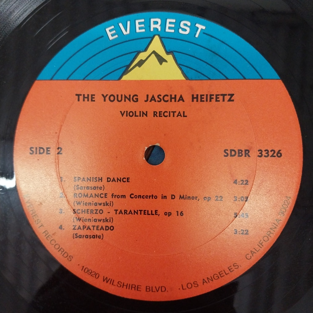 Jascha Heifetz - The Young Jascha Heifetz Violin Recital (Vinyl)