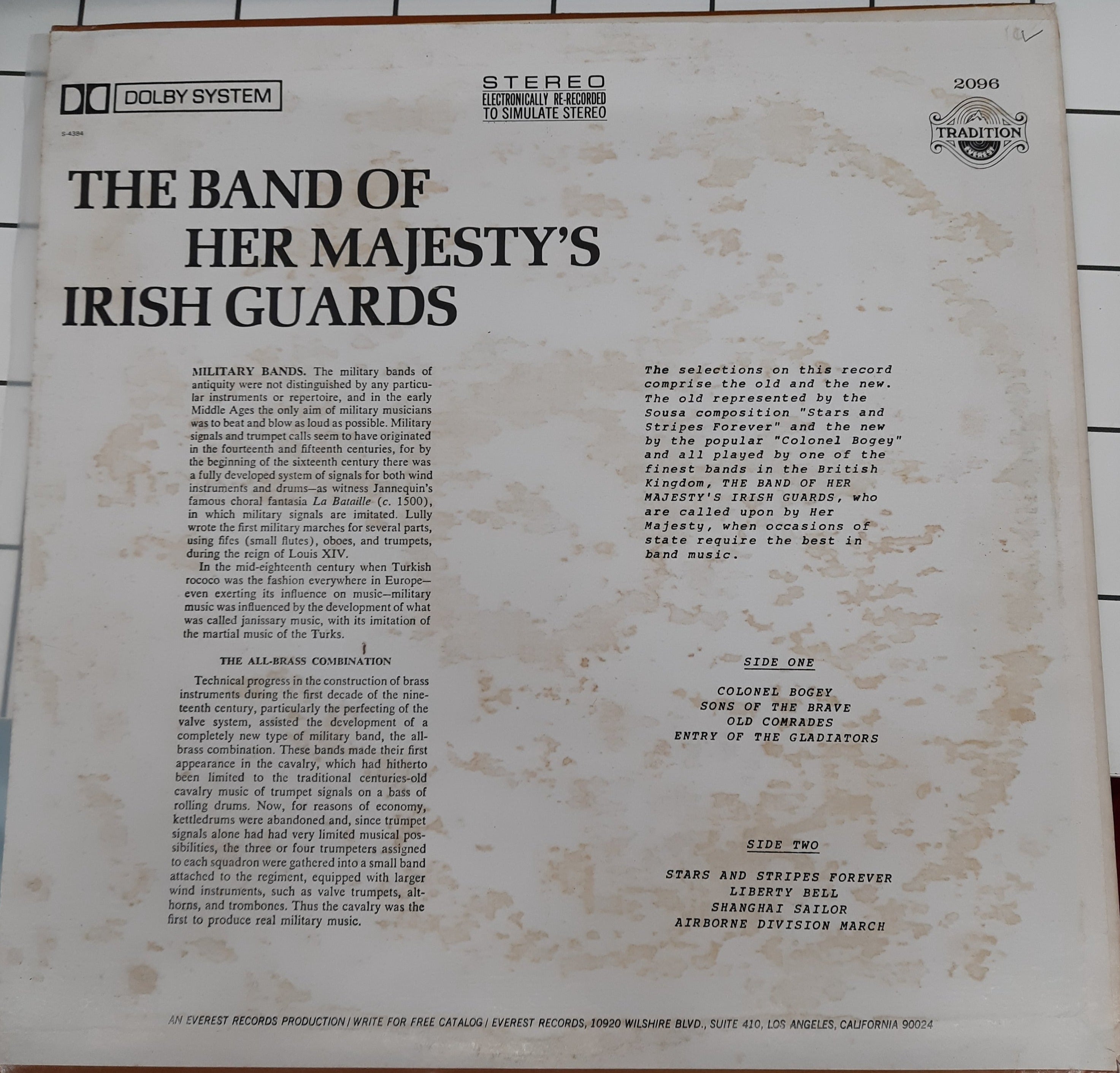 Various - The Band Of Her Majesty's Irish Guards (Vinyl)