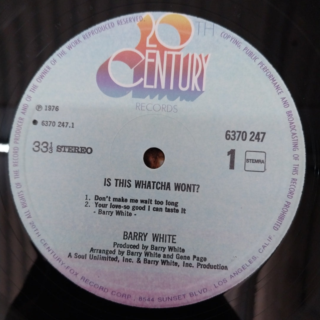 Barry White - Is This Whatcha Wont? (Vinyl)