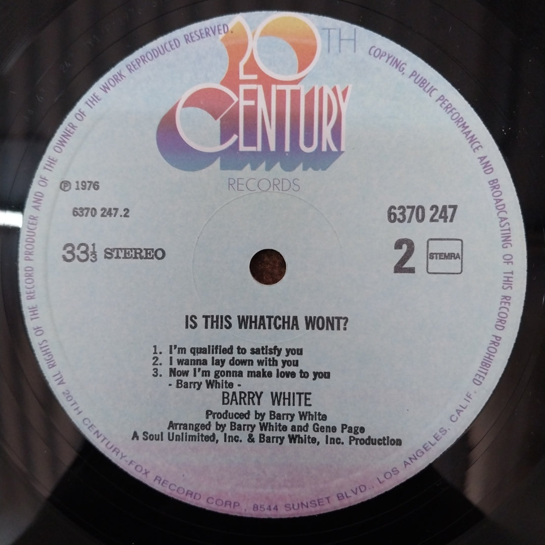 Barry White - Is This Whatcha Wont? (Vinyl)