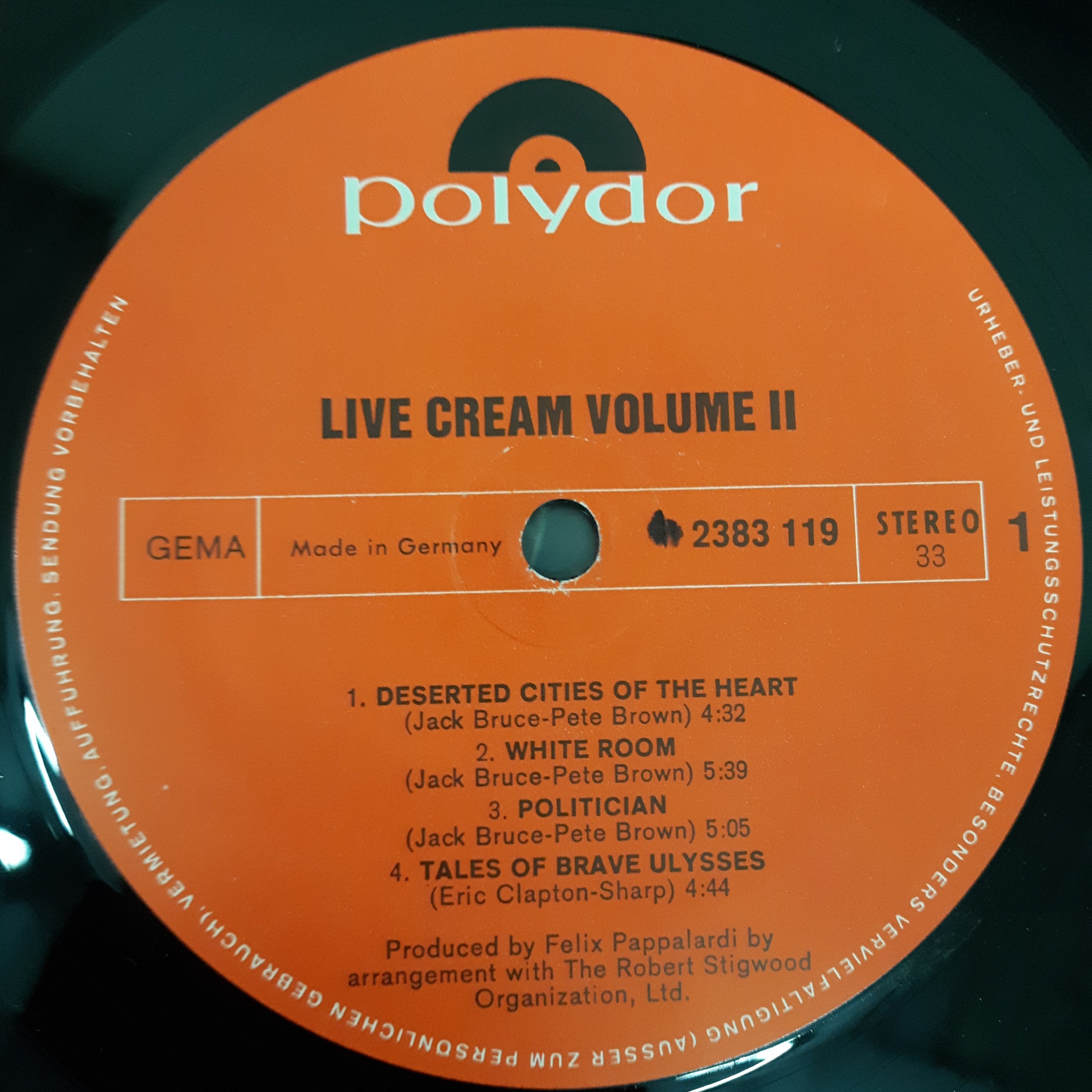 Cream (2) - Live Cream Volume II (Vinyl)