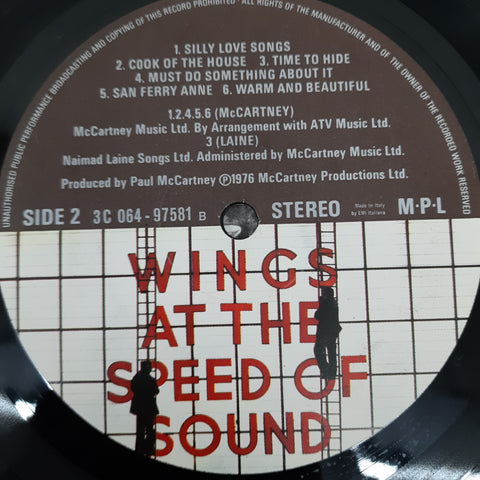 Wings (2) - Wings At The Speed Of Sound (Vinyl)