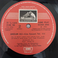 Ghulam Ali - Live Concert • Vol. III (Vinyl)