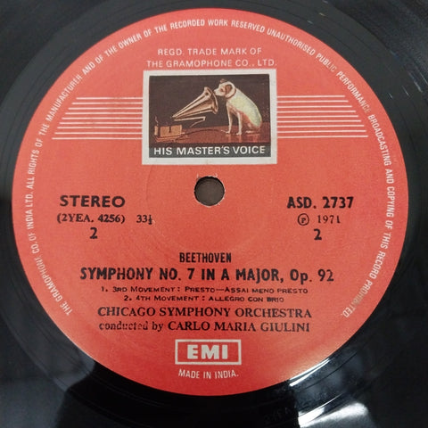 Carlo Maria Giulini, Ludwig van Beethoven, Chicago Symphony Orchestra, The - Symphony No. 7 (Vinyl)
