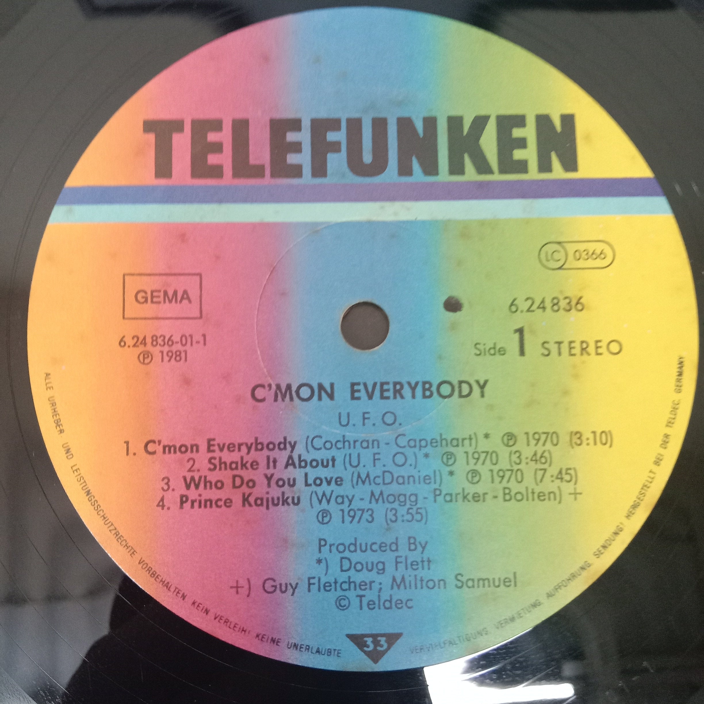 UFO (5) - C'Mon Everybody (Vinyl)