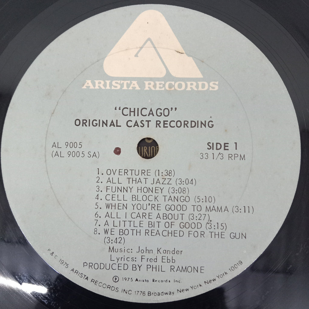 "Chicago" Original Broadway Cast, John Kander, Fred Ebb - Gwen Verdon, Chita Rivera, Jerry Orbach - Chicago (A Musical Vaudeville) (Vinyl)