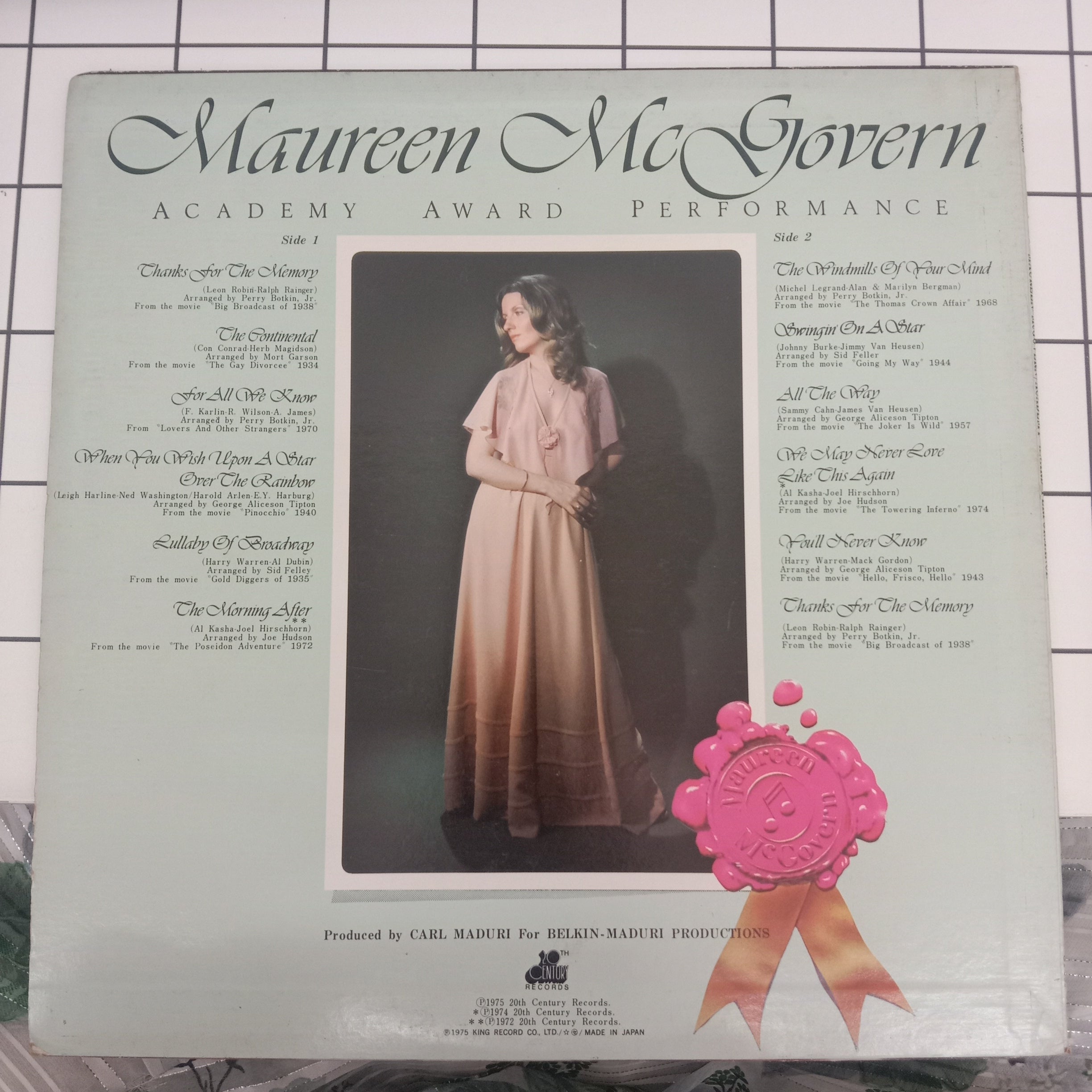 Maureen Mcgovern  - Acadmemy Award Performance (Vinyl)