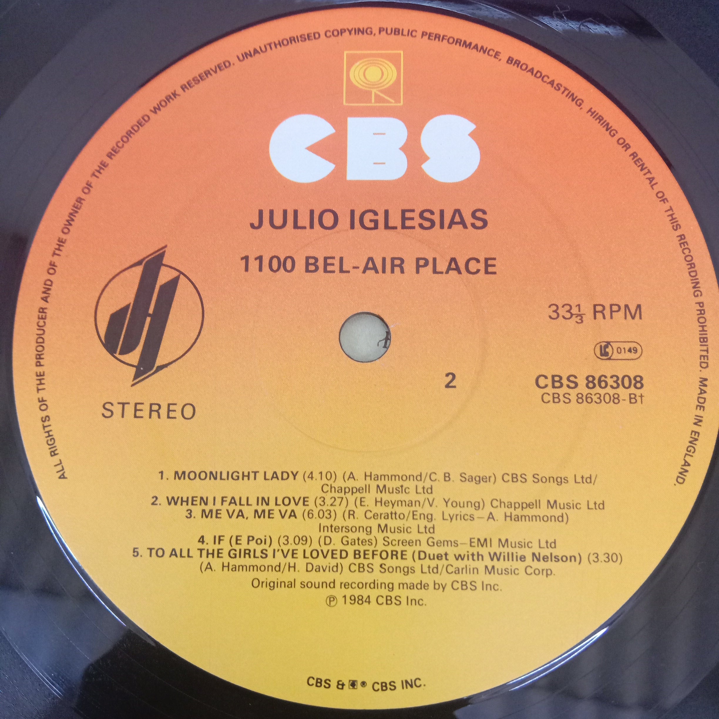 Julio Iglesias - 1100 Bel Air Place (Vinyl)