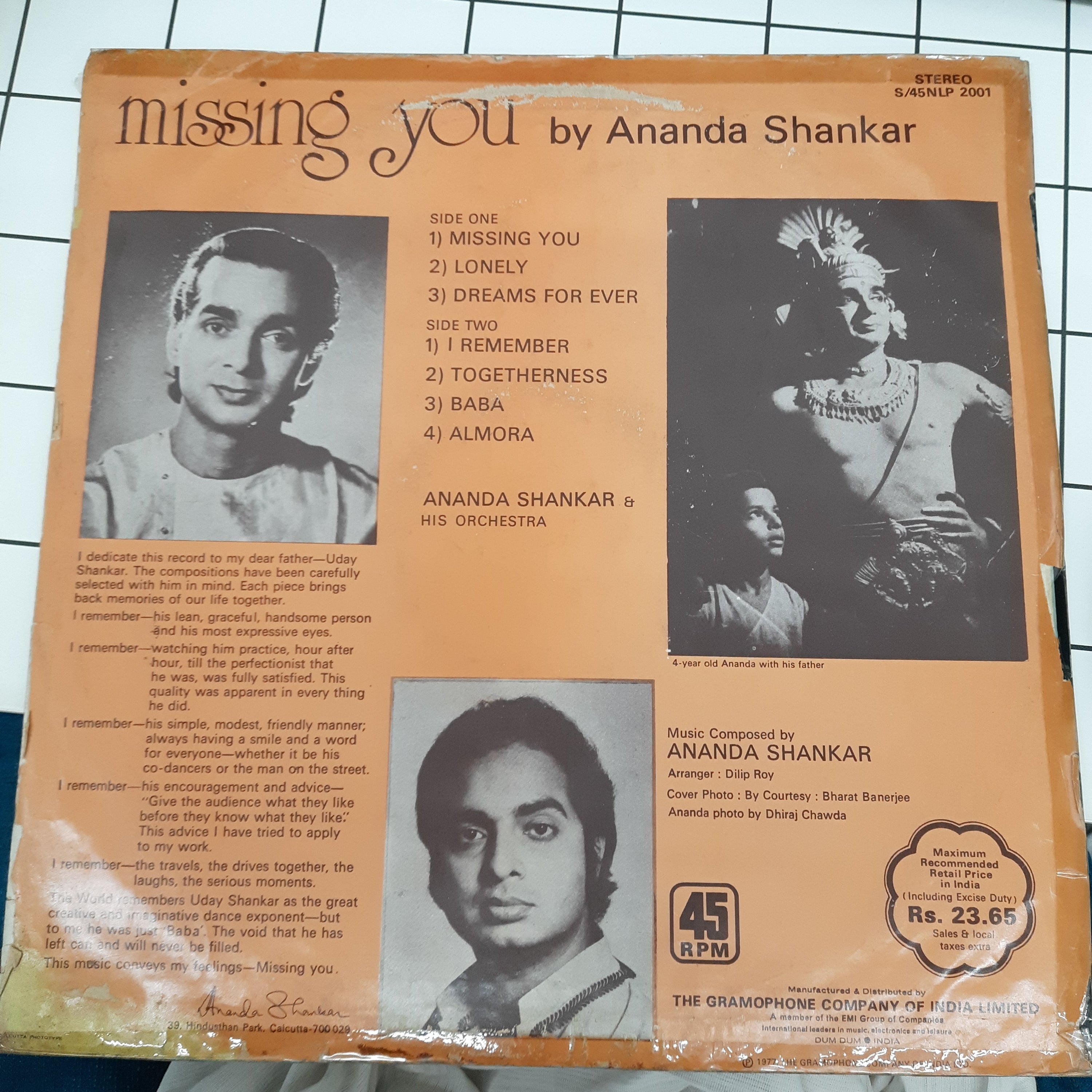 Ananda Shankar - Missing You (Vinyl)