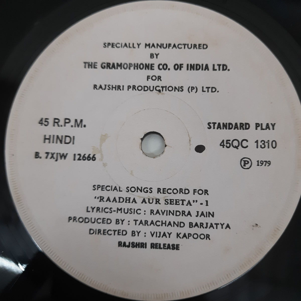 Ravindra Jain  -  Special Songs Record For "Radha Aur Seeta" (45-RPM)